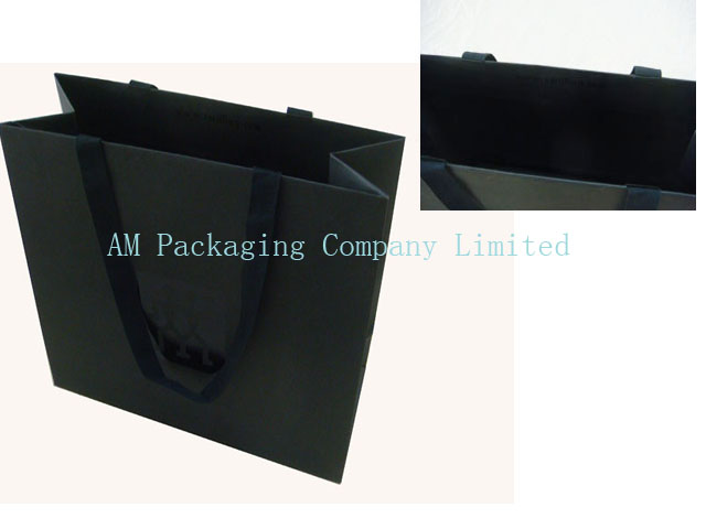 black paper gift bag