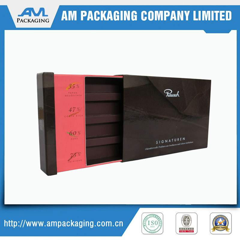 chocolate box with platform paper insert